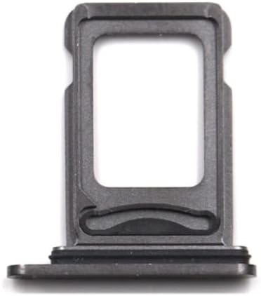 Miniatura 3 de YESUN Dual SIM Card Reader Holder Flex Cable con bandeja de tarjeta SIM Adaptador de ranura de repuesto para iPhone 12 Pro (negro)