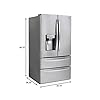 LG LMXS28626S 28 Cu. Ft. Stainless Steel 4-Door French Door Refrigerator