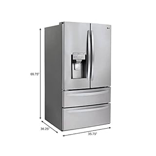 LG LMXS28626S 28 Cu. Ft. Stainless Steel 4-Door French Door Refrigerator