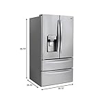 LG LMXS28626S 28 Cu. Ft. Stainless Steel 4-Door French Door Refrigerator - Image 4