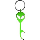 Alien Head Bottle Opener Keychain
