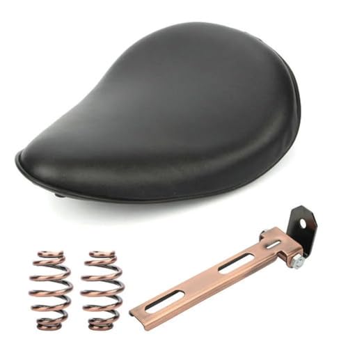 Selle de moto rétro noire ou marron à ressort de 3 pouces pour Chopper et Bobber custom