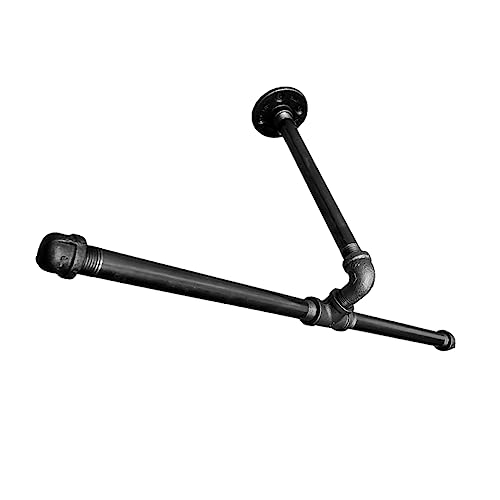 LIFKOME Wall Mounted Industrial Clothes Rack Heavy Duty Garment Hanging Rod Multi Purpose Display Bar for Closet Laundry Entryway Detachable and Durable Design