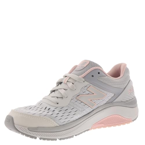 Image of New Balance Women's 847 V4 Walking Shoe, Arctic Fox /Silver Mink /Peach Soda, 6.5 N US