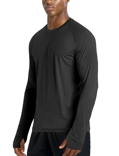 Zengjo Mens Long Sleeve Workout Shirts Light Weight Quick Dry UV/SPF Athletic T-Shirt Running Hiking with Thumb Holes3