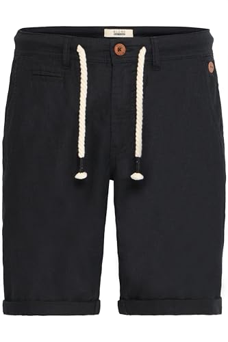BLEND Lias Pantalón Corto Shorts De Lino Bermuda Regular-Fit, tamaño:M, Color:Black (70155)
