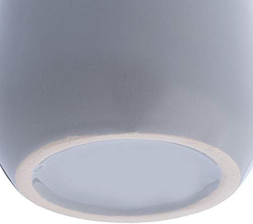 KADAX Ceramic Soap Dispenser, with Plastic Pump, Lotion Dispenser for Bathroom, Kitchen, 12.5 x 9.5 cm, Liquid Soap Dispenser, Washing-Up Liquid Dispenser, Shiny, Round (Grey)