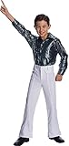Charades Boy's Disco Pants Costume, White, Medium