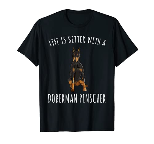 Maglietta Dobermann 'Pata Di Amore' – T-Shirt Divertente Per Amanti Dei Cani, Taglio Classico