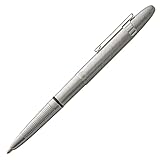 Fisher Space Pen Brushed Chrome Bullet Space Pen, Ballpoint, Brass, Black Ink, Pocket Clip, Gift Box