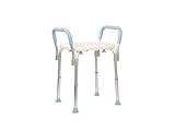 Homecare Innovation® Douchekruk met zachte armleuningen, douchestoel in hoogte verstelbaar, belastbaar tot 136 kg