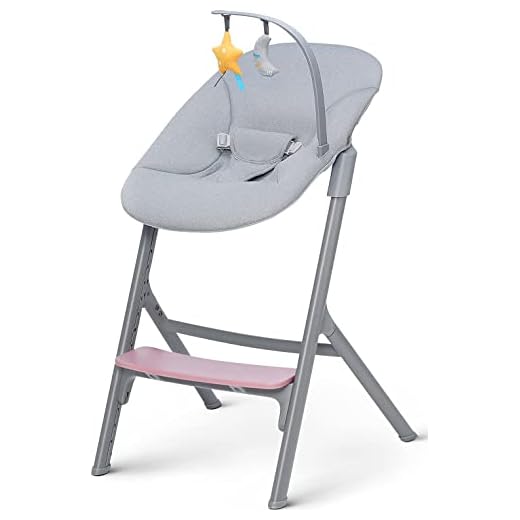kk KinderKraft Trona para bebés LIVY + Hamaca Bebé CALMEE, Silla para toda familia, hasta 110 kg, Ajustable, Rosa