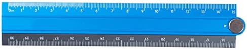 KLOVA Aluminum Alloy Foldable Ruler Simple Folding Metal Stationery Rule Measuirng Tool Blue & Black Purple & Black 30cm