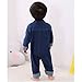 Toddler Baby Boys Girls Long Sleeve Denim Romper Jumpsuit Outfit Clothes,3-6 Months,Dark Blue