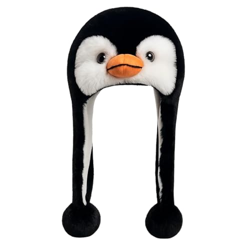 ZHLKHIOP Penguin Hat, Black Penguin Hat, Cute Winter hat for Men and Women, Soft Cotton Design