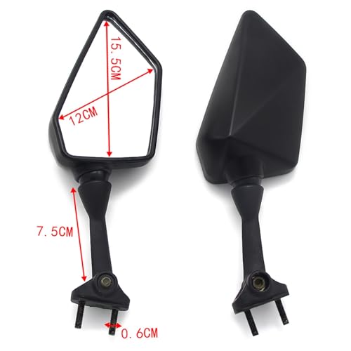 Espejo retrovisor de motocicleta para Kawasaki Ninja 250 modelos 2008 a 2012 4