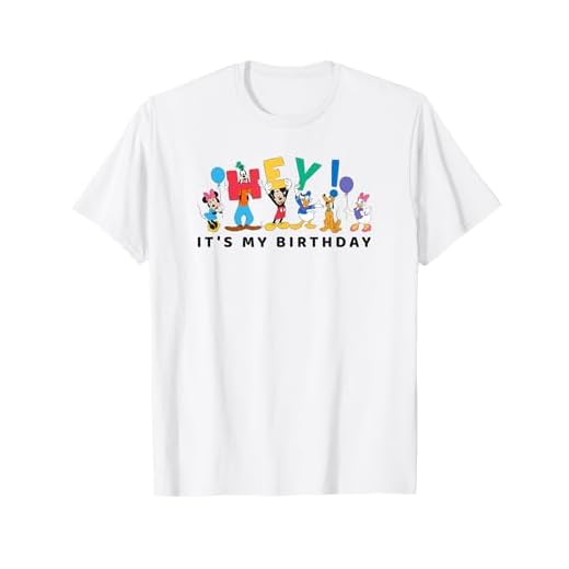 Disney Mickey and Friends Hey It's My Birthday T-Shirt T-Shirt