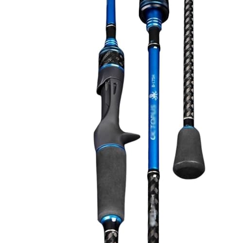 Canne à pêche au calmar sensible et robuste de 1,75 m pour jigging