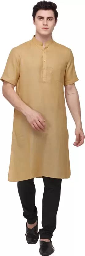 Men's Premium Cotton Half Sleeve Solid Kurta/Modi Kurta/Modi Jabba