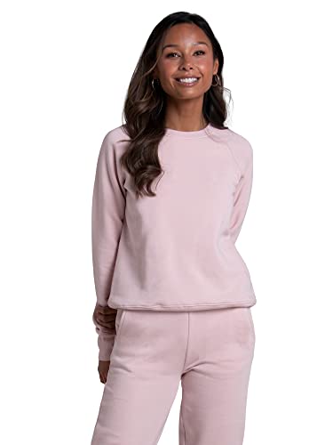 Fruit of the Loom Women's Crafted Comfort Sweatshirts, Pants, & Tri-Blend Tees, Pink