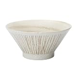 美濃焼 丼 麺鉢 どんぶり ボウル 約直径19×高さ9cm 電子レンジ 食洗機対応 彫十草 白 日本製 133-81611