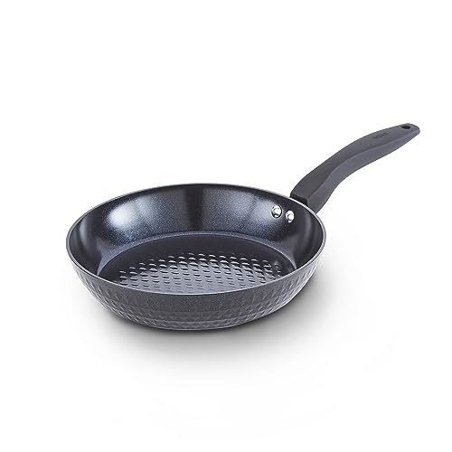 Tower T900135 Diamo 24cm Frying Pan with Black Diamond Ceramic Non-Stick Coating & Softtex Handle, Aluminium, Black