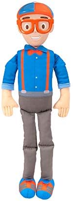 Blippi BLP0013 Bendable Plush Doll, 16 Tall Featuring SFX-Squeeze The Belly to Hear Classic catchphrases-Fun, Educational Toys for Babies, Toddlers, and Young Kids