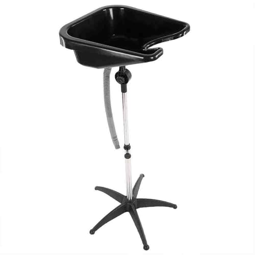 Gziztx Portable Hair Washing Basin with Adjustable Height Salon Mobile Hairdressing Washing Hair Basin Backwash Deep Shampoo Sink for Barber Shop Elderly/Pregnant Woman