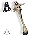 OGC 6" Easy semi-automatic Door Stops - 6 Inch door stopper with a height-adjustable rubber (Brass / 6inch)