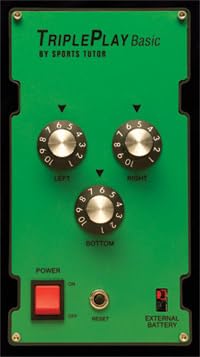 Sports Tutor TriplePlay Basic - Baseball Pitching Machine with Three Pitching Wheels and Dial Controls