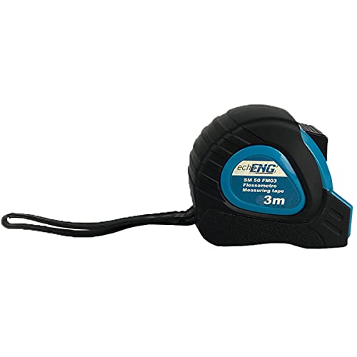 EchoENG SM 50 FM03 Mètre à ruban 3 m x 16 mm robuste bouton rétractable Cover