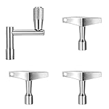 4 Stück Schlagzeugschlüssel, Schlagzeug Stimmschlüssel Schlagzeugs Tuning Keys Metall Drum Key Silber Schlagzeug Zubehör Musikinstrument Schlagzeugschlüssel für Schlagzeuger Trommel Schlaginstrumente