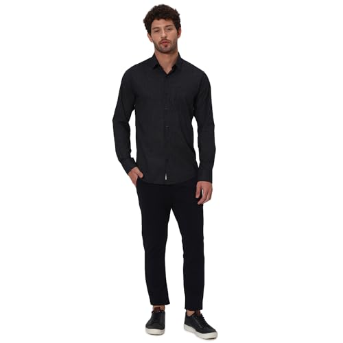 Image of MUFTI Men's Printed Slim Fit Cotton Casual Shirt with Spread Collar & Full Sleeve(Also Available in Plus Size) |Cotton Casual Shirt for Men | Casual Shirt for Men