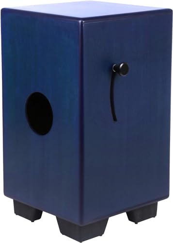 Image of Clapbox Adjustable Snare Cajon CB40- Blue, Birch Wood (H:50 W:30 L:30) - 3 Internal Snares