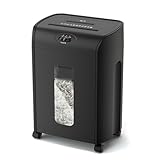 TERRUPEX Heavy Duty 15-Sheet Cross Cut Paper Shredder, 4.76 Gallon Paper CD Card Credit Shredder with Transparent Window for Home Office