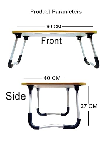 Image of RIVATR Study Table Bed Table Premium Laptop Table /Foldable and Portable Wooden /Writing Desk for Office /Home /School(WOOD)