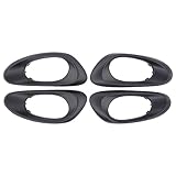 MOTOKU Black Interior Door Handle Bezel Cover Trim for Chevrolet Trailblazer EXT 2002-2009 Front Rear Left Driver and Right Passenger Side