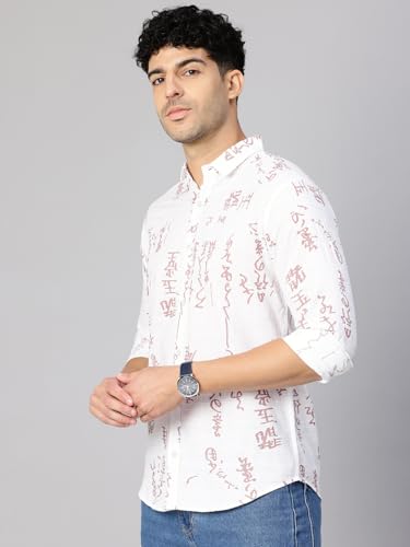 Image of Majestic Man Men's Stylish Unique Print Casual Shirt - Pure Cotton| Full Sleeve | Trendy & Comfortable