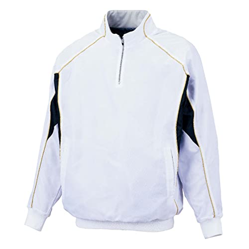 ゼット(ZETT) 野球 軽量中綿ハーフジップジャンパー ホワイト×ブラック(1119) O BOV450A