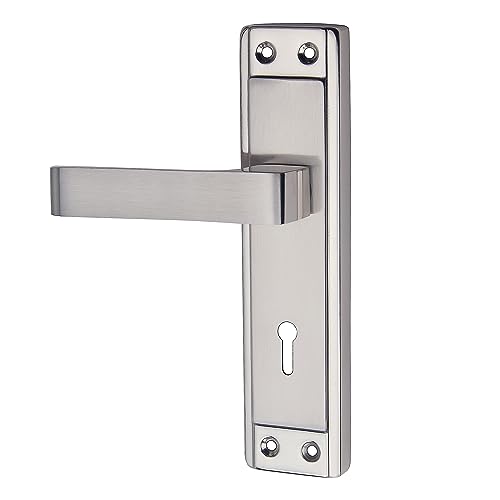 Image of Milton Iron Mortise Lock Set with Lock Handle, Finish, SS K-115