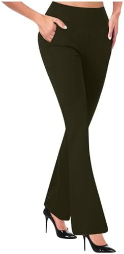 LRMQS Dress Pants Women High Waisted Business Casual Slacks Plus Size Tummy Control Stretch Wide Leg Trousers Office Clothes