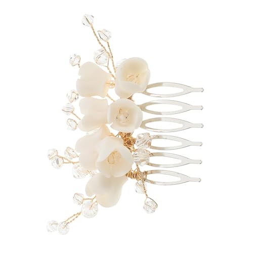 ROMISBABA 新郎新婦用 レジン花嫁髪飾り 結婚式用ヘアコーム 多機能ヘアピン