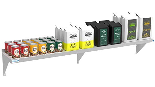 Image of KoolMore NSF Stainless Steel Wall Mount Shelf - Industrial Grade Metal Shelving for Commercial Restaurant Kitchens 12 x 72