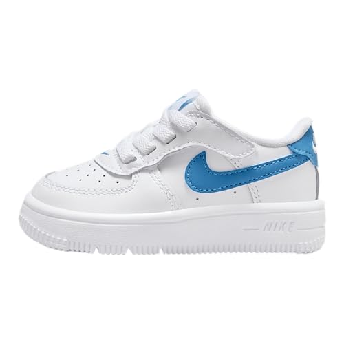 Nike Force 1 Low EasyOn Baby/Toddler Shoes (FN0236-115, White/Blue Beyond)