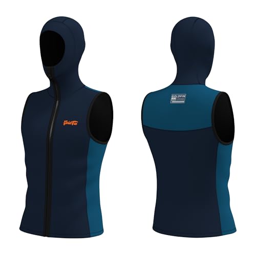 GoldFin Chaleco con Capucha para Hombre y Short de Traje de Neopreno 2mm, Azul XL miniatura 2