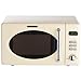 Wolkenstein Retro Stand Mikrowelle WMW720 SC I 700W Mikrowellenleistung I 20L Garraum I5 Leistungsstufen I 8 Garprogramme IAuftaufunktion I Metall-Gehäuse I Drehteller (24,5cm) I LED-Display I Creme