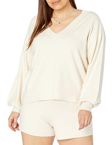 The Drop Women's Mia Bell-Sleeve Deep V-Neck Supersoft Sweater4