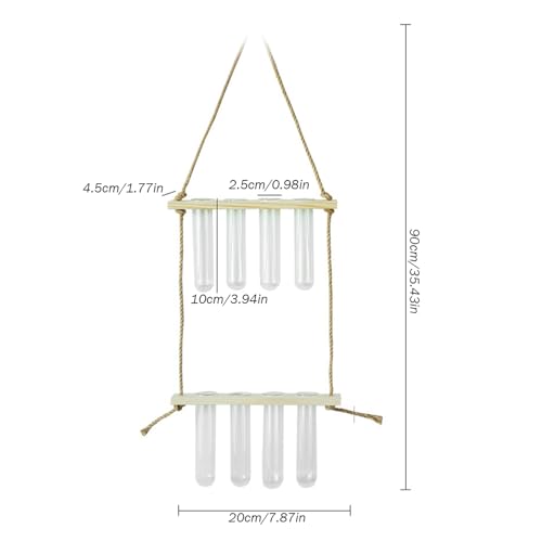 Station de propagation 8 tubes en verre transparent pour suspension murale verticale