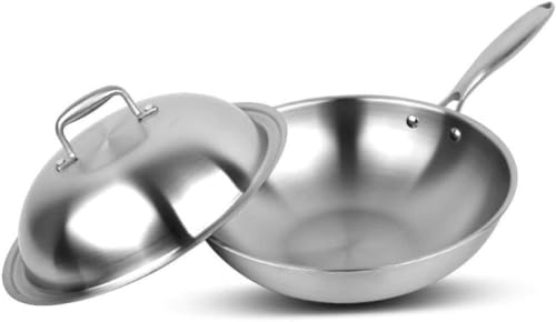 Wok acero inoxidable tres capas 32 cm con tapa