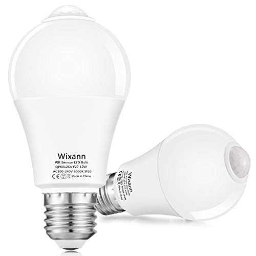 Wixann Motion Sensor Light Bulb (Motion Sensor-6000K)